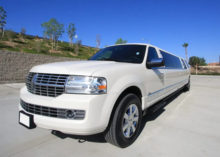 White stretch SUV limousine