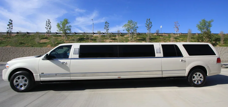 White stretch SUV limousine